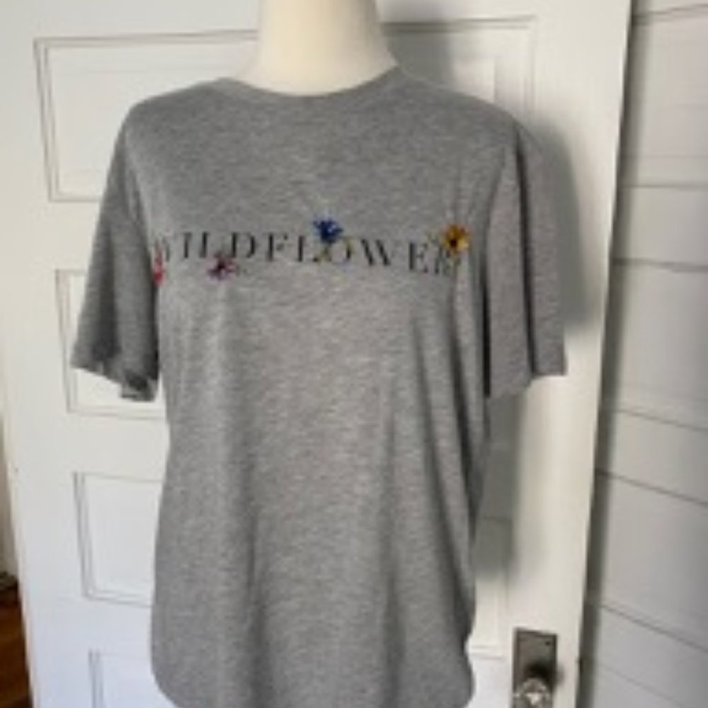 EUC NEON ROSE | Wildflower Embroidered T-Shirt